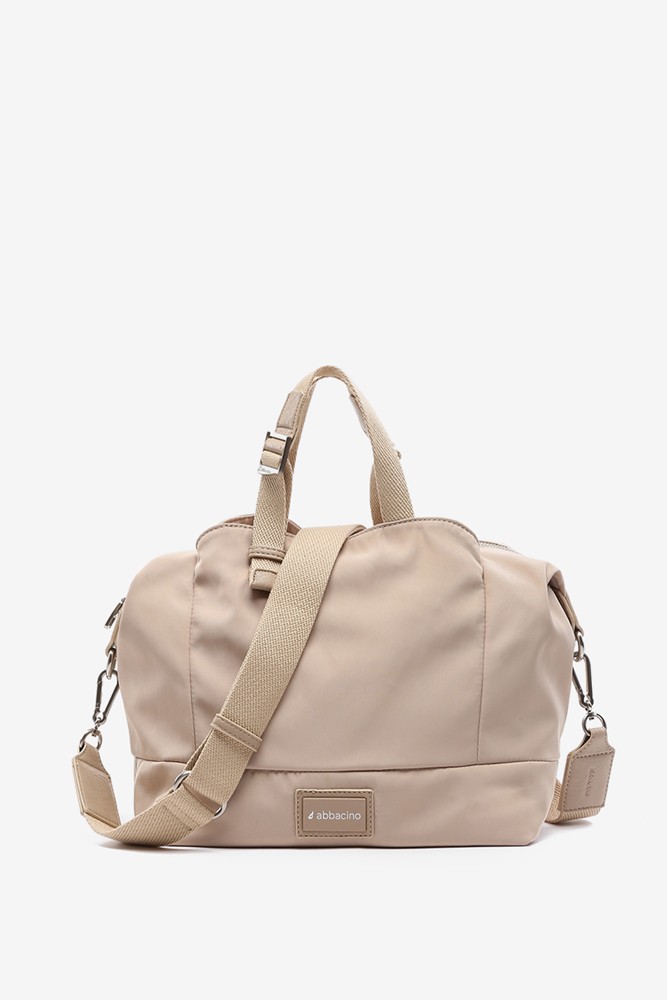 Women's beige bowling bag