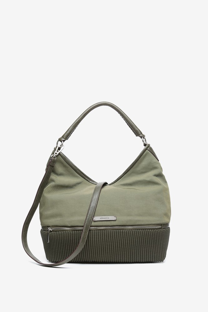 Bolso hobo de mujer con acolchado en verde