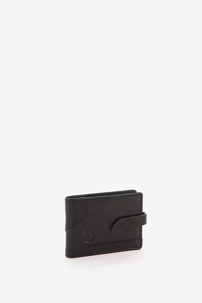Women's black leather card holder