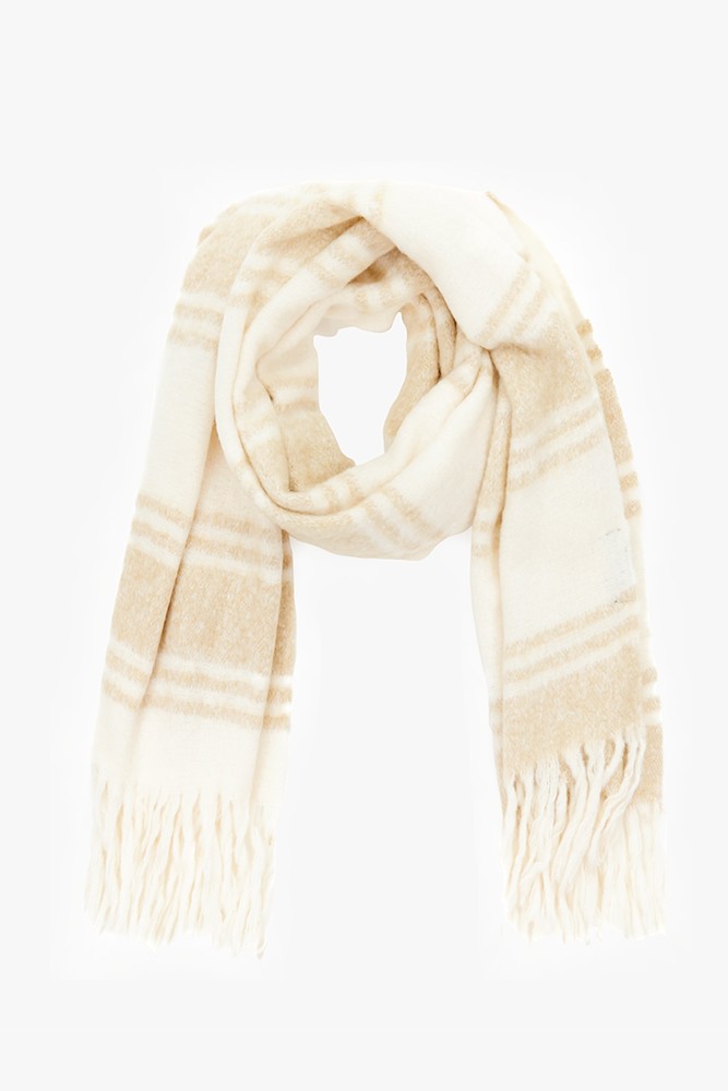 Women's maxi scarf in beige