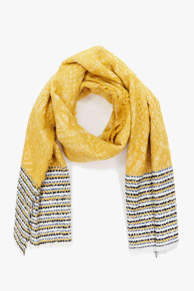 Women's scarf with amber print