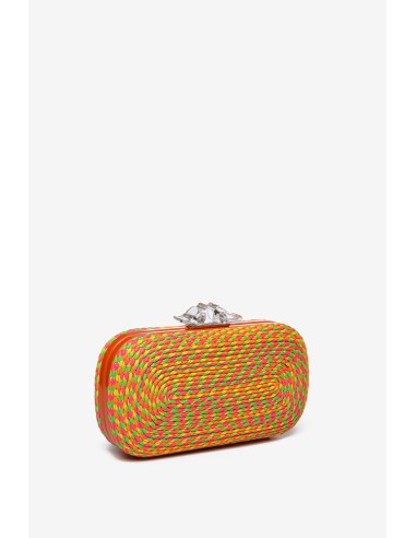 Clutch de rafia multicolor