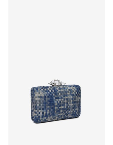 Clutch cuadrado en azul