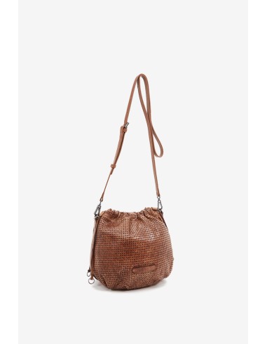 Golden raffia crossbody bag