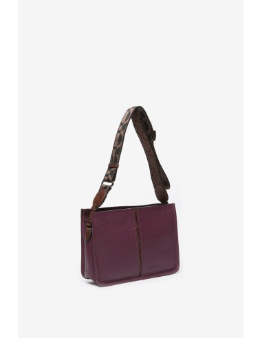 Purple leather crossbody bag