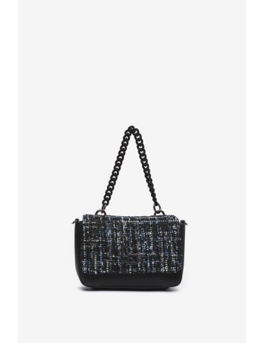 Black tweed party handbag