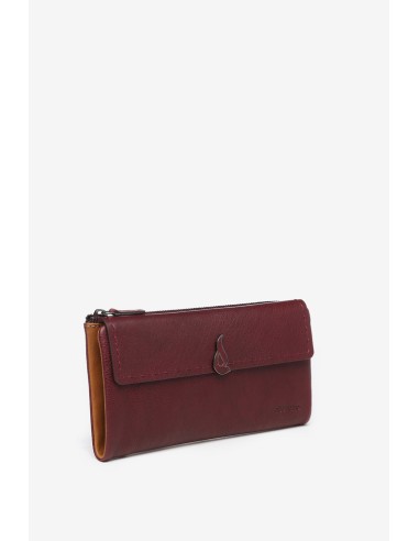 Burgundy leather large wallet