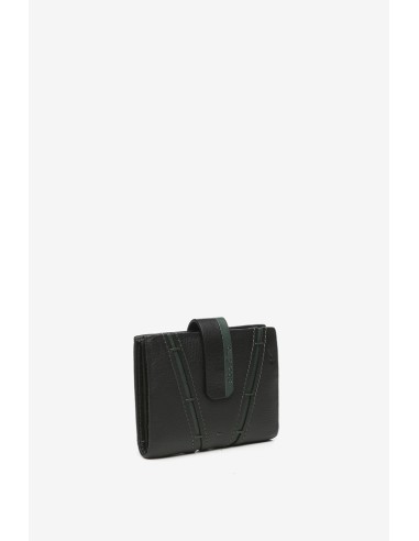 Black two-tone leather card holder