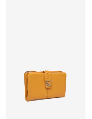 Amber leather medium wallet