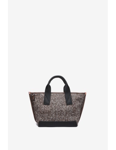 Brown tweed shopper bag