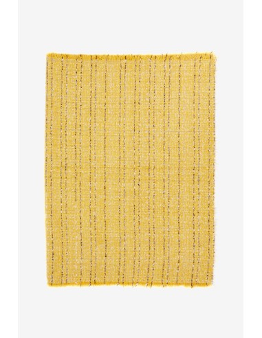 Scarf with striped print in amber