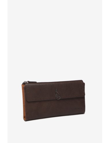 Brown leather large wallet