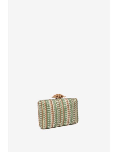 Clutch de fiesta con estampado en verde