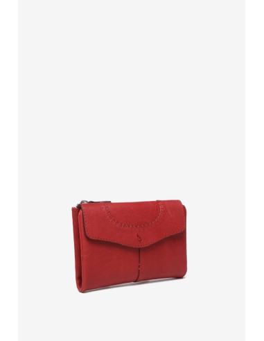 Red medium leather wallet