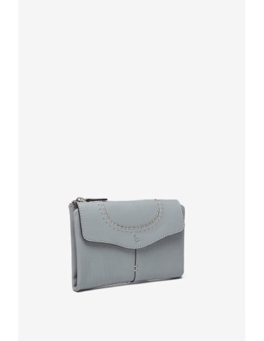 Blue medium leather wallet
