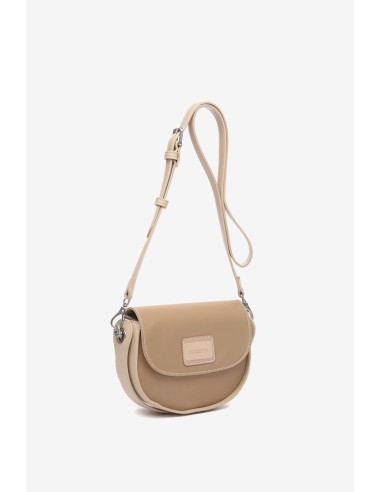 Camel small crossbody bag in recycled materials