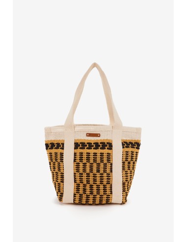 Basket bag with black details