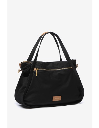 Bolso shopper en nylon negro