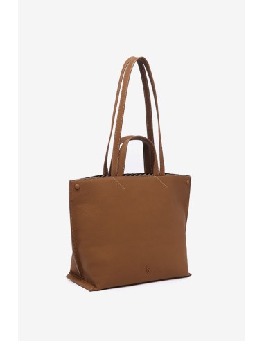 Bolso shopper en materiales reciclados cognac