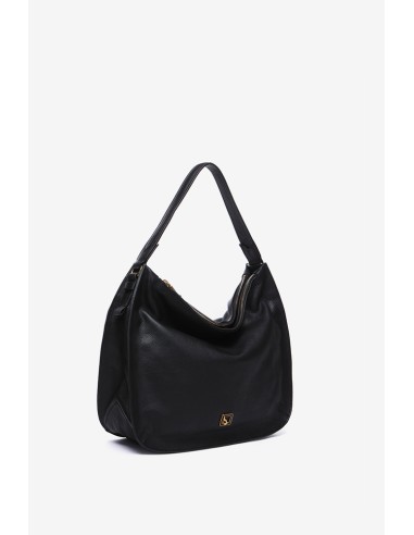 Bolso de hombro en piel negra