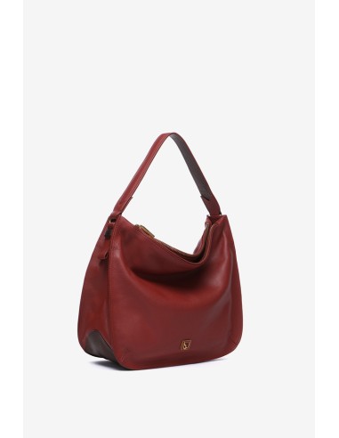 Terracotta leather shoulder bag