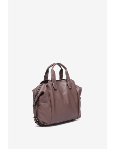 Bolso bowling en piel taupe