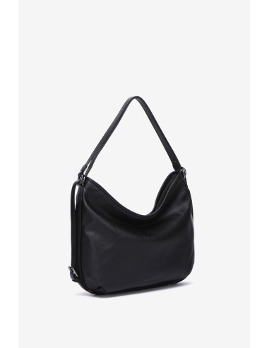 Bolso-mochila en piel negra