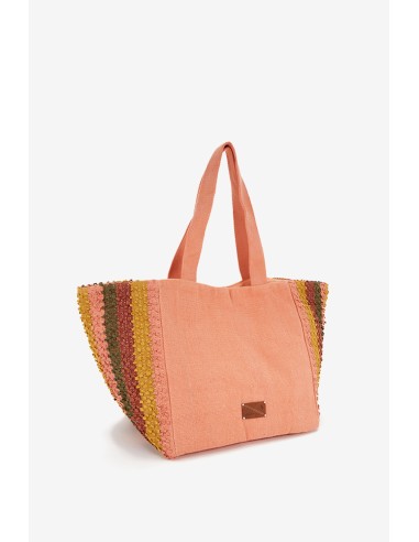 Coral large beach bag