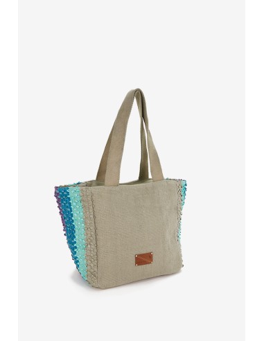 Green small beach bag