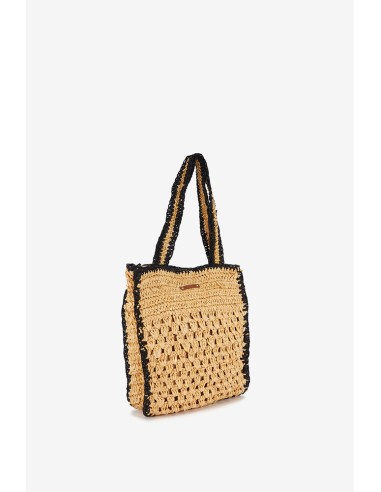 Bolso de hombro trenzado en beige