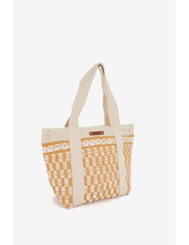 Basket bag with white details