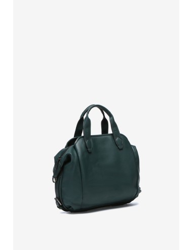 Bolso bowling en piel verde