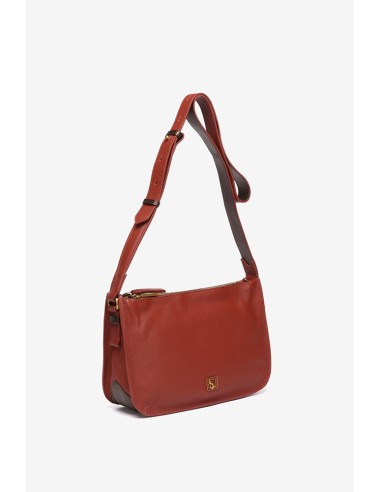 Terracotta leather crossbody bag