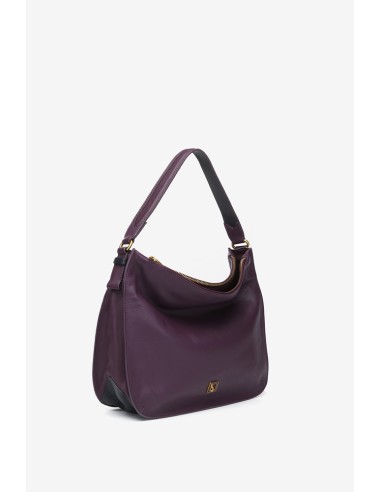 Bolso de hombro en piel morada