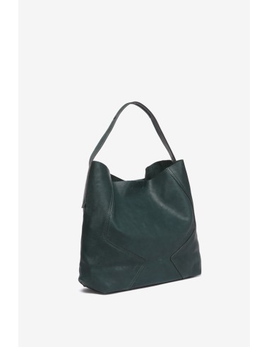 Bolso de hombro en piel verde